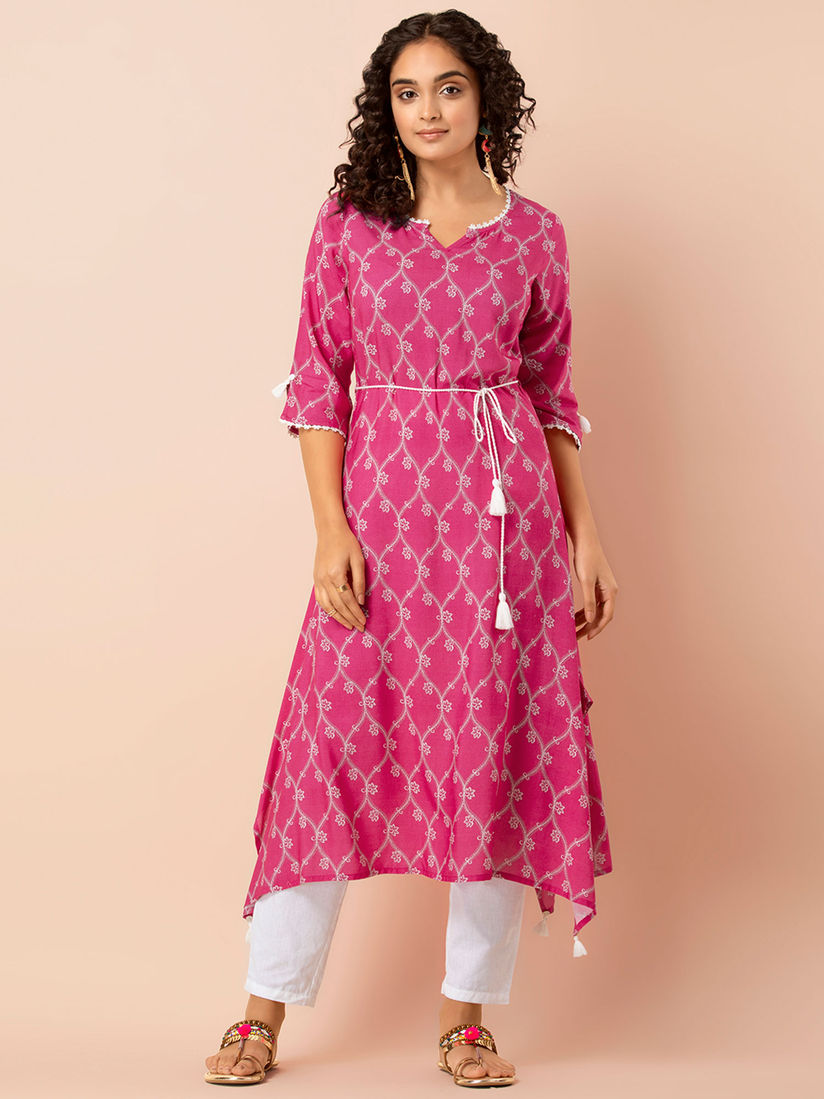 Indya pink kurta Clearance