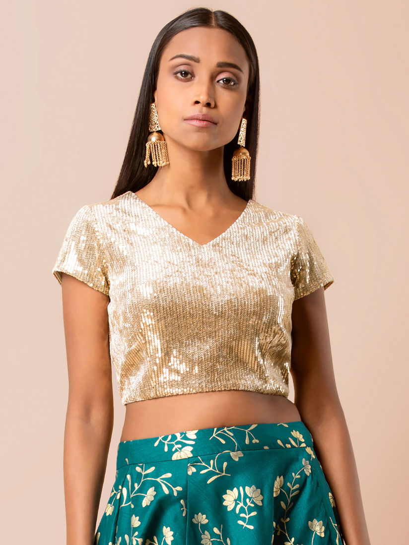 Black and gold sequin shirt clearance
