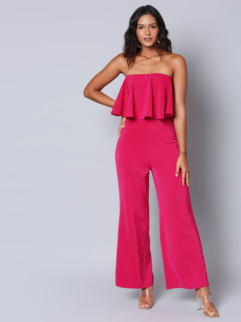 pink and red jumpsuit