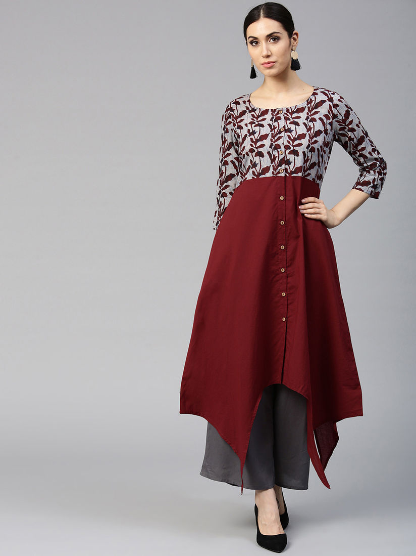 asymmetrical hemline kurti