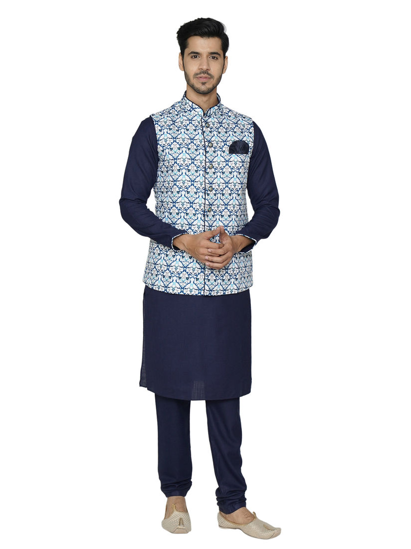 blue kurta jacket
