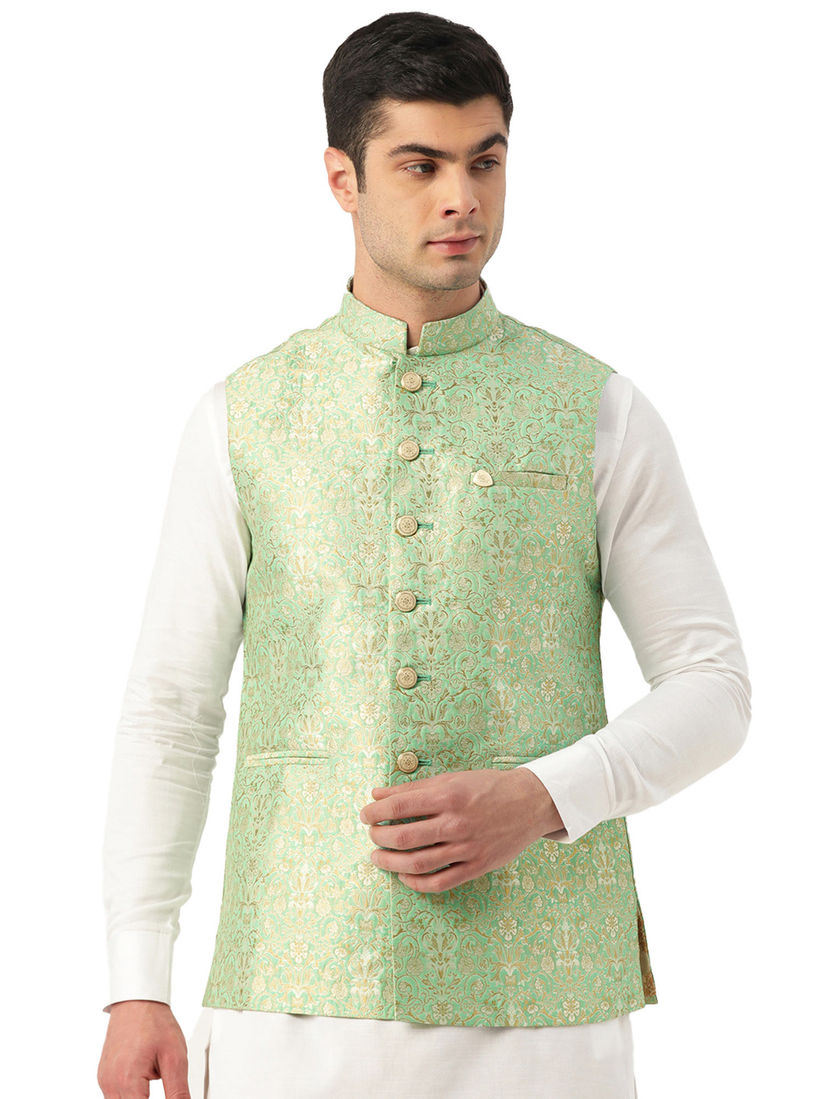 light green nehru jacket