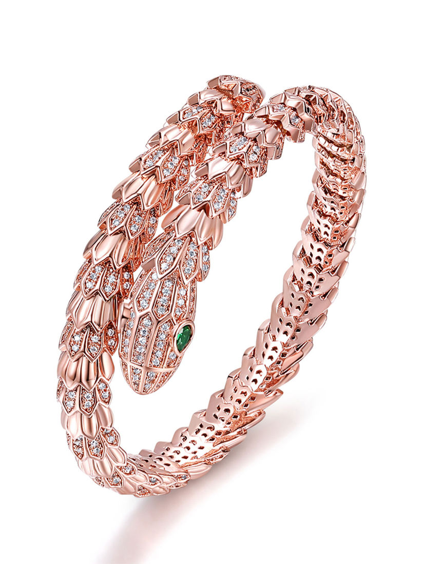 Designs By Jewels Galaxy Bangle Bracelets And Cuffs Rose Gold Plated American Diamond Handcrafted Cuff Bracelet Online Designs By Jewels Galaxy Bangle Bracelets And Cuffs Rose Gold Plated American Diamond Handcrafted Cuff Bracelet Online