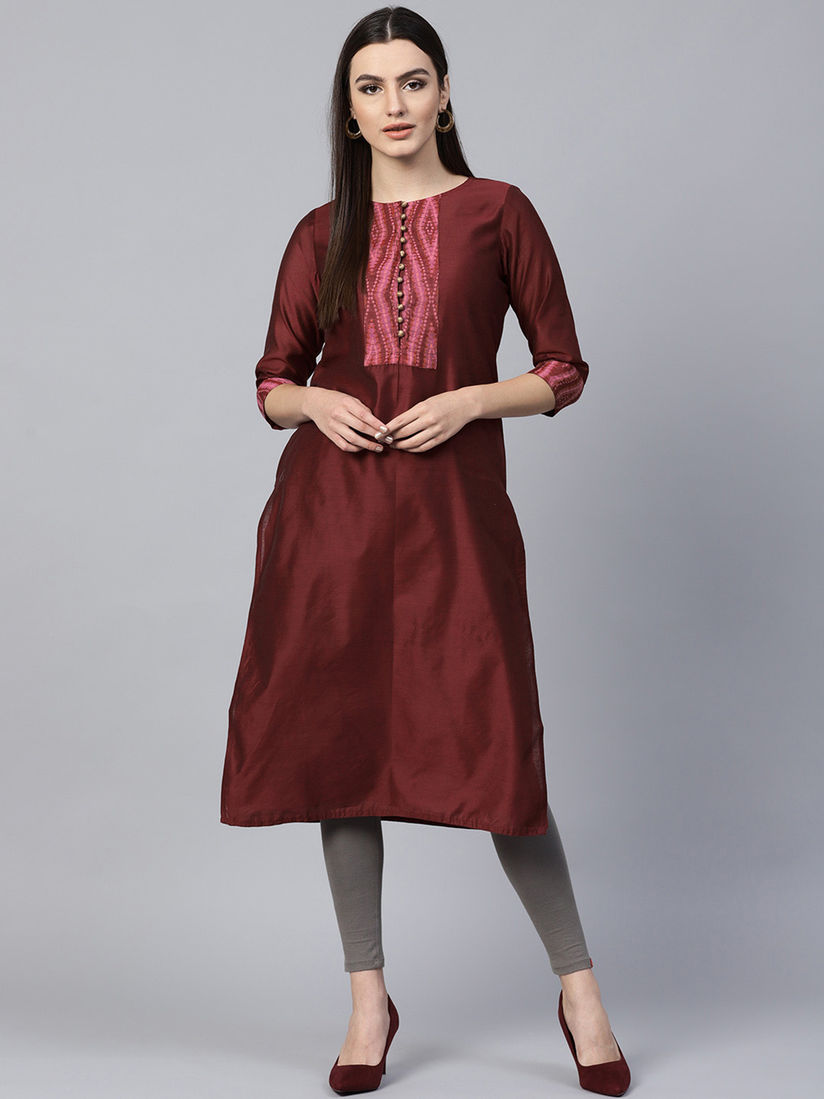 maroon kurtis