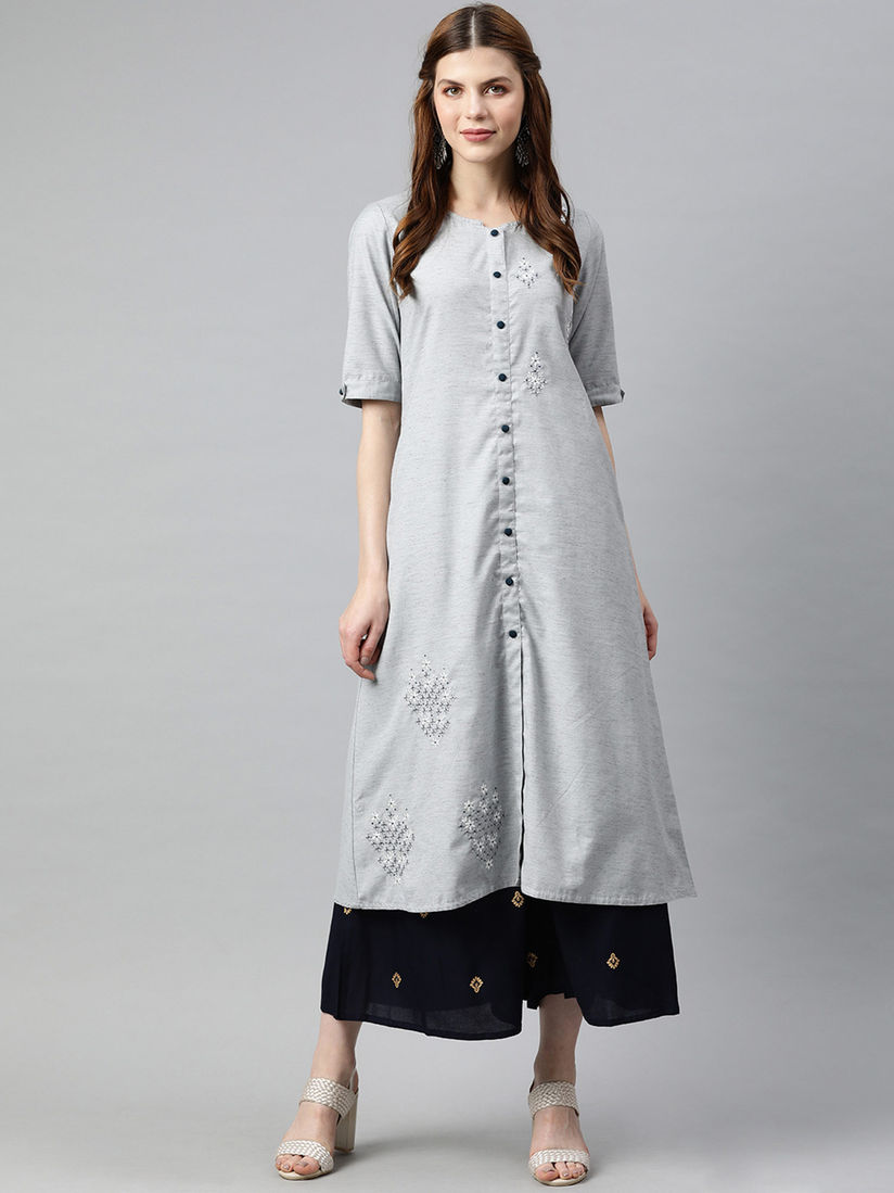 Straight line kurta design Clearance