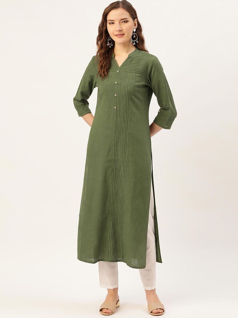 Olive colour kurti Clearance