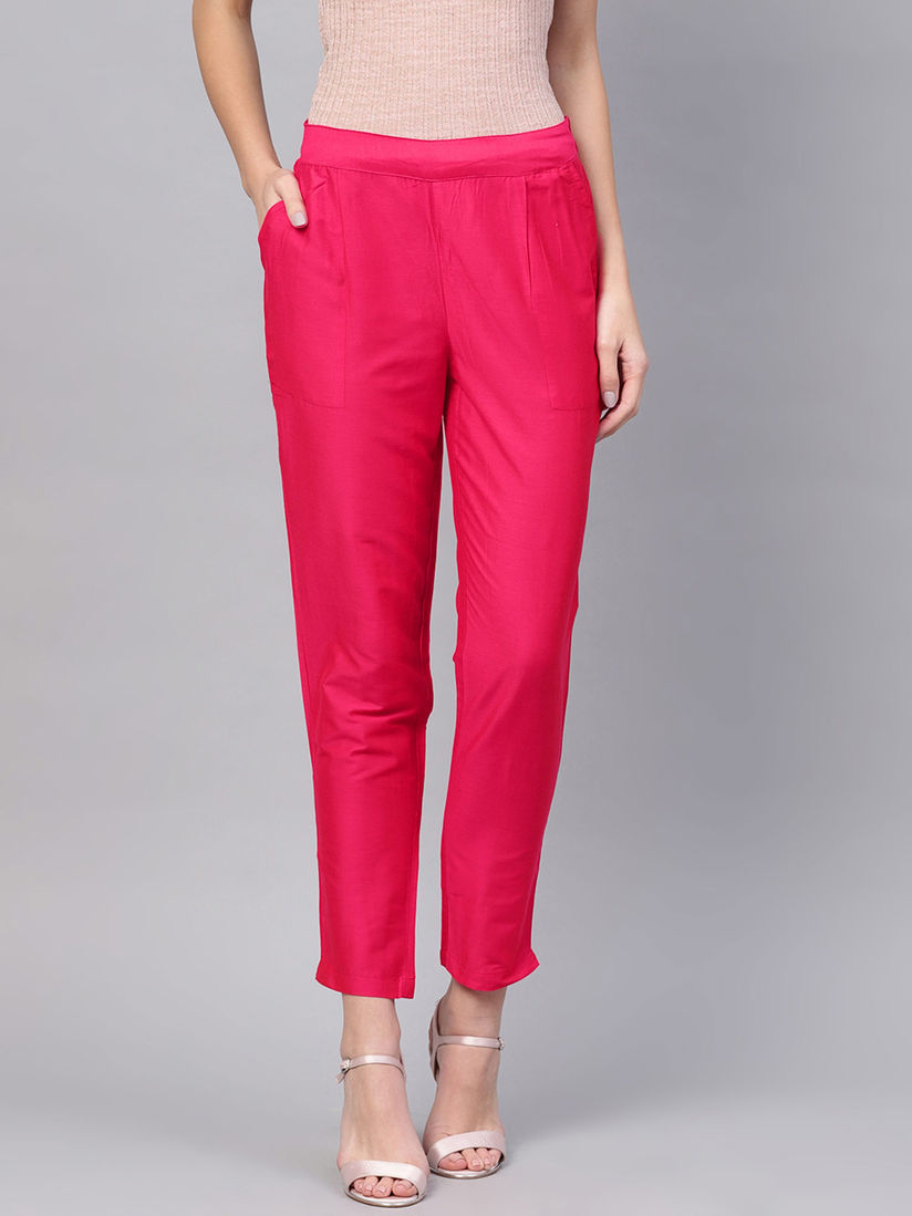 Ankle length cotton pants for kurtis clearance