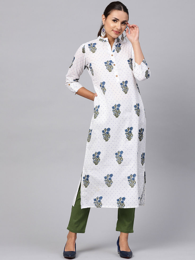 Cotton kurta pant set clearance
