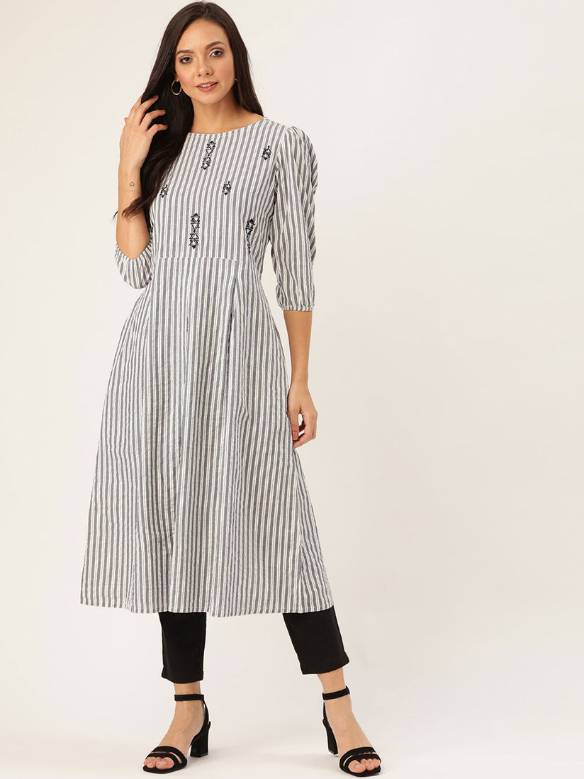 kurti with stripes