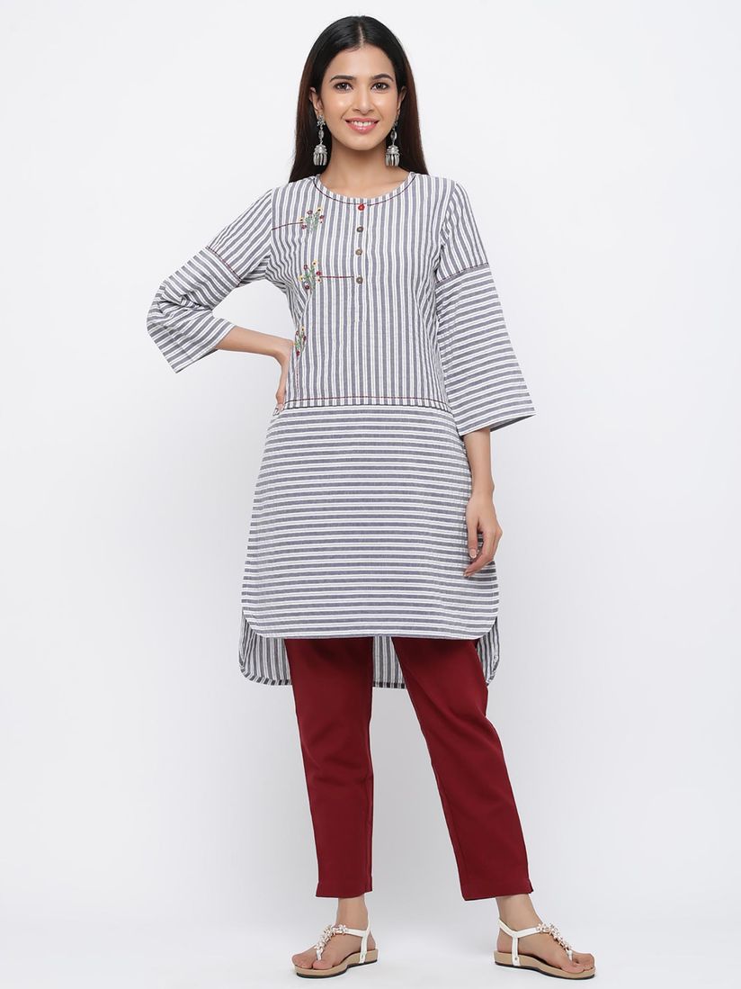 Straight pants with short kurti Clearance
