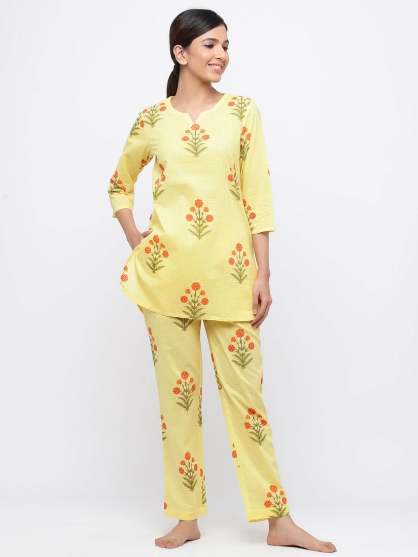 Jaipur Kurti Lingerie Jaipur Kurti Women Yellow Ethnic Motif Straight Cotton Lounge Wear Online Nykaa Fashion Choose kurta pajamas from top brands like biba, w, shree, etc. jaipur kurti women yellow ethnic motif straight cotton lounge wear set of 2