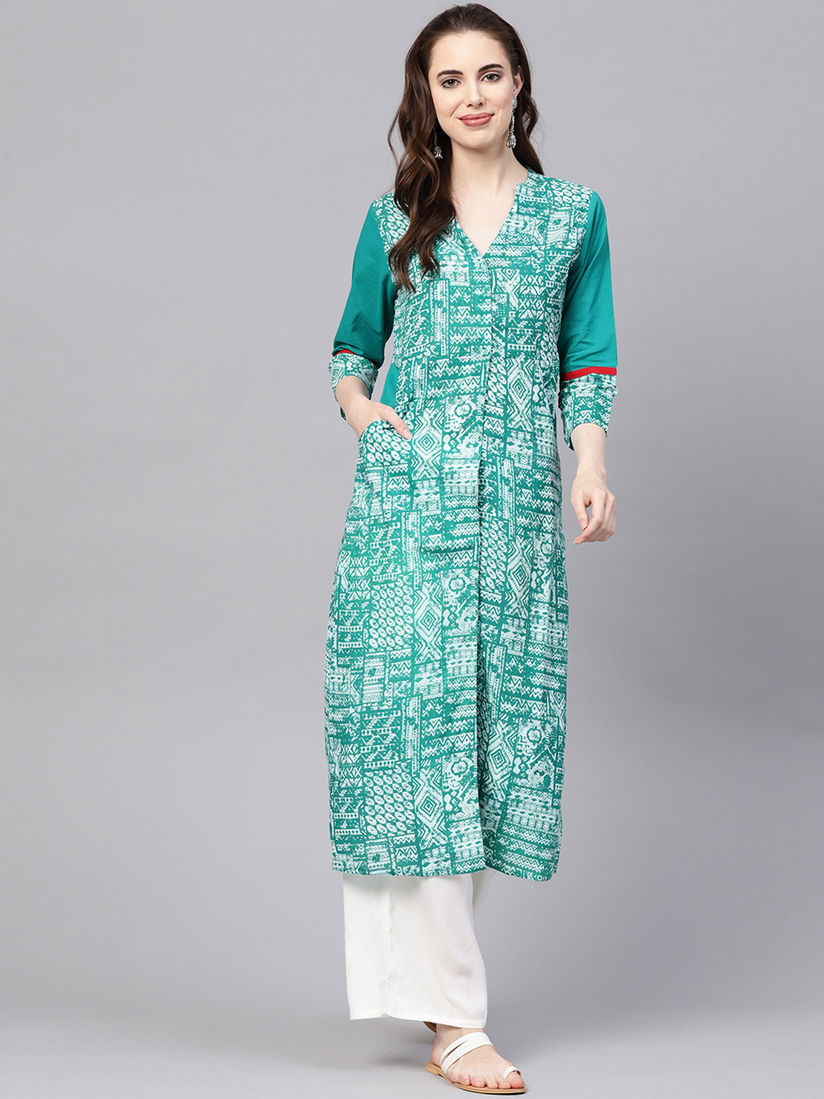 geometric print kurti