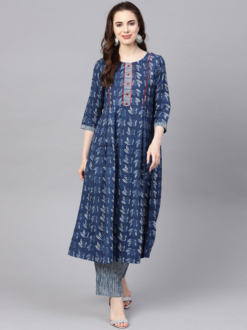blue kurtis