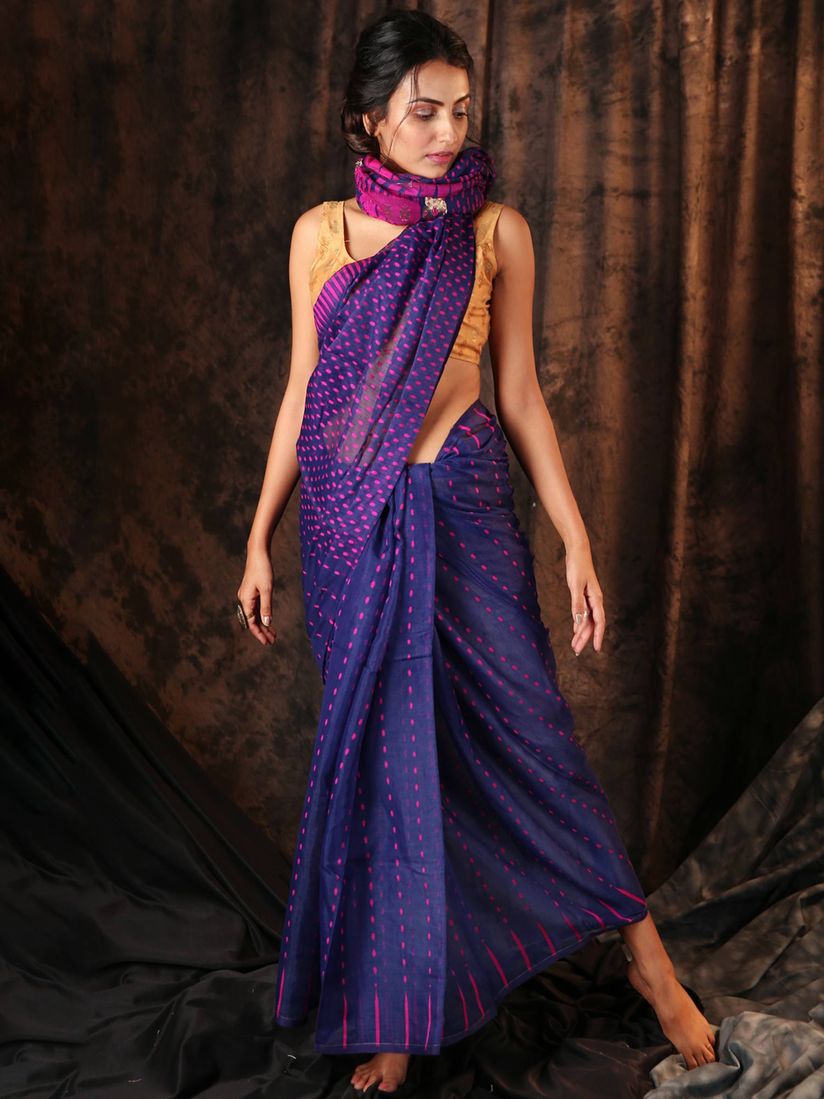 Charukriti Sarees Buy Charukriti Navy Blue Jamdani Printed Saree Without Blouse Online Nykaa Fashion There is various blouse design for sarees, it includes designer blouse patterns. charukriti navy blue jamdani printed saree without blouse