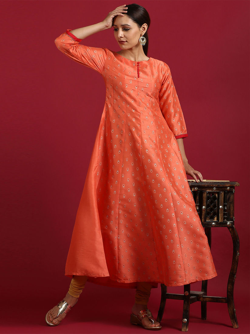 poly silk kurtis