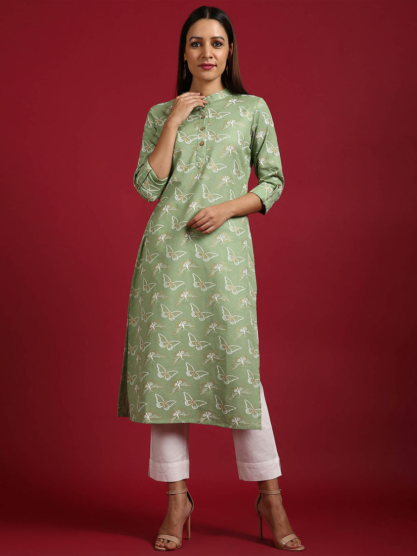light green kurtis