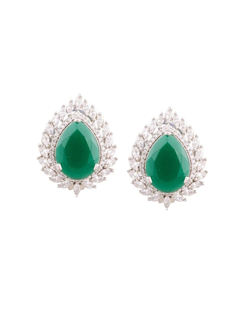 Joolry Earrings Green Stone Diamond Online Nykaa Fashion Joolry Earrings Green Stone Diamond Online Nykaa Fashion