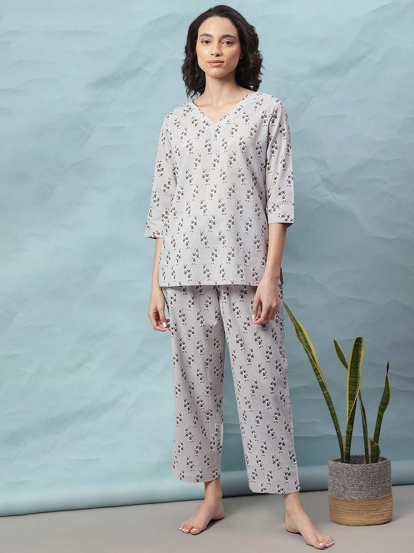 Cotton night suits online shopping clearance