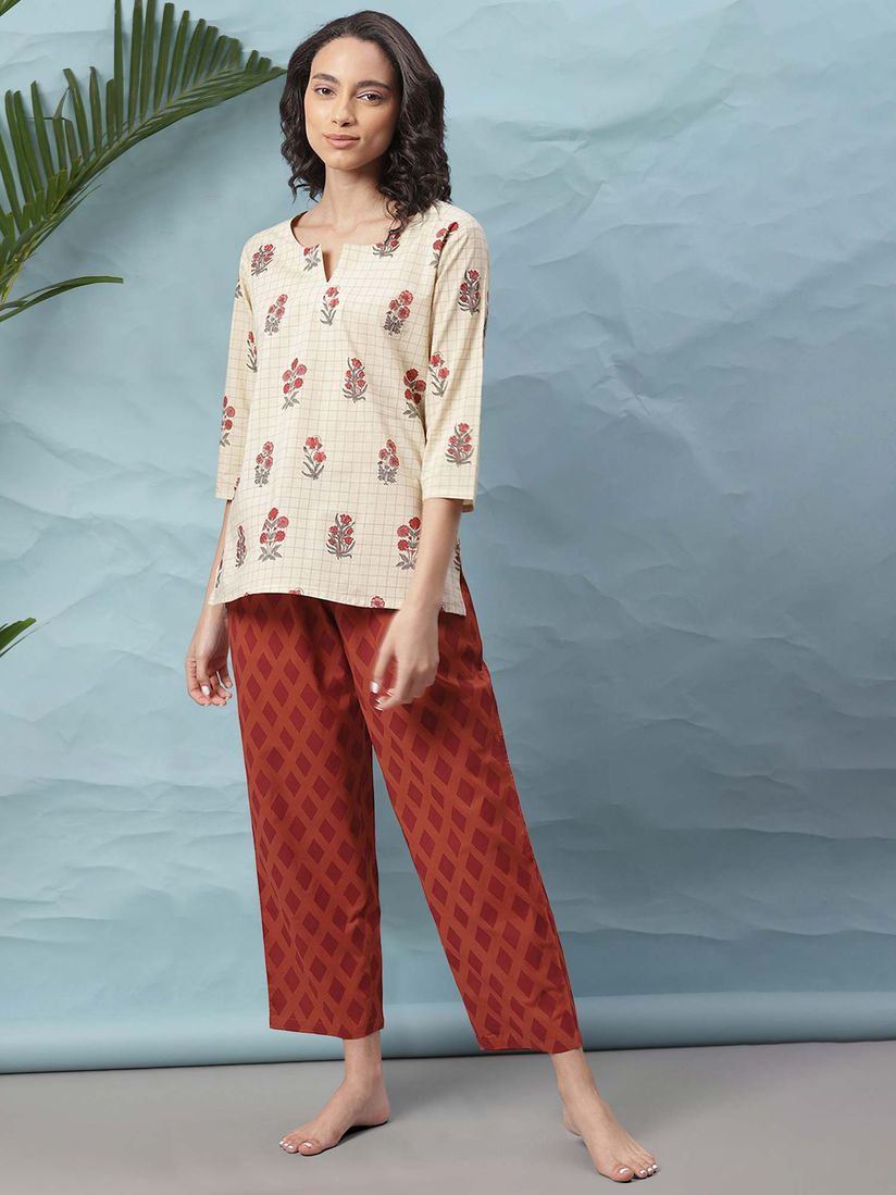 Cotton night suit set Clearance