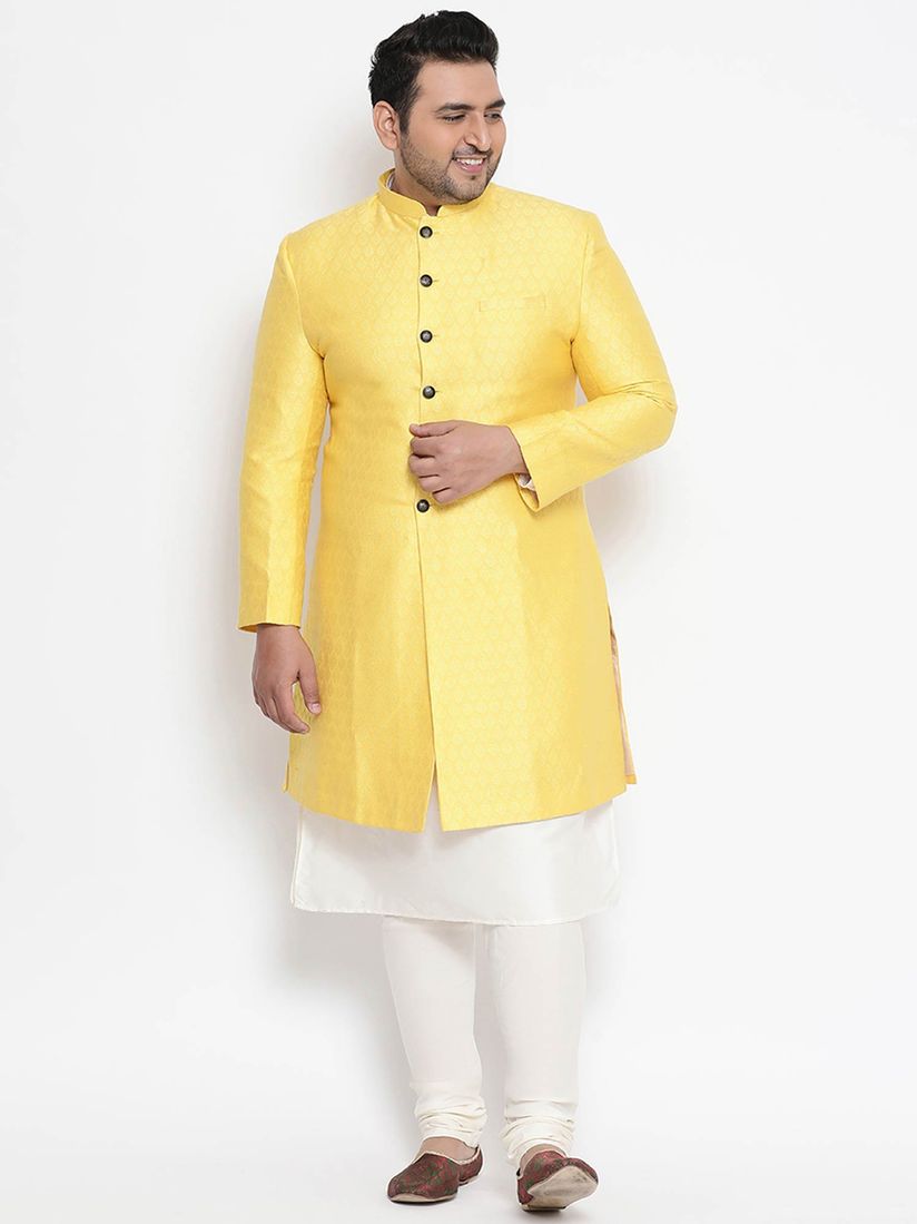 yellow sherwani