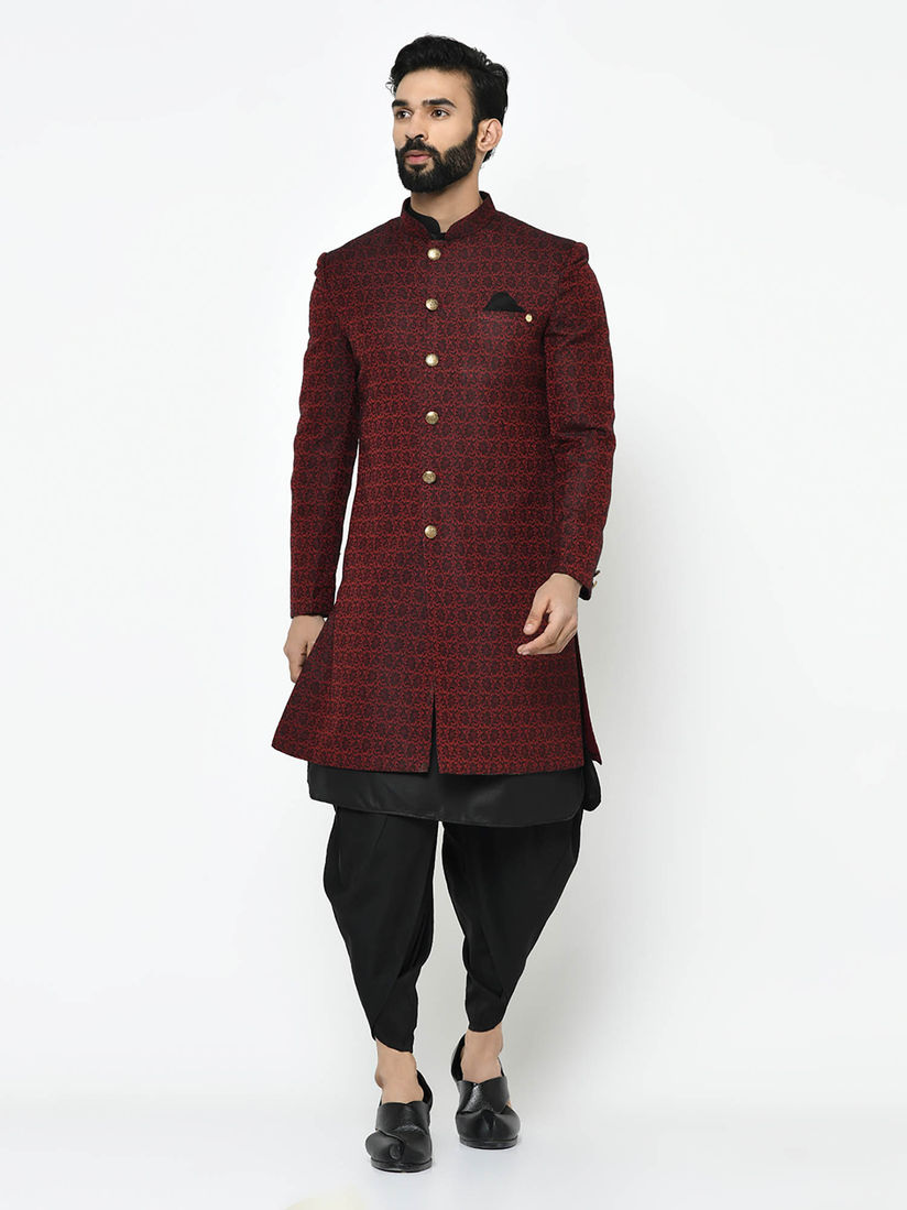 maroon sherwani
