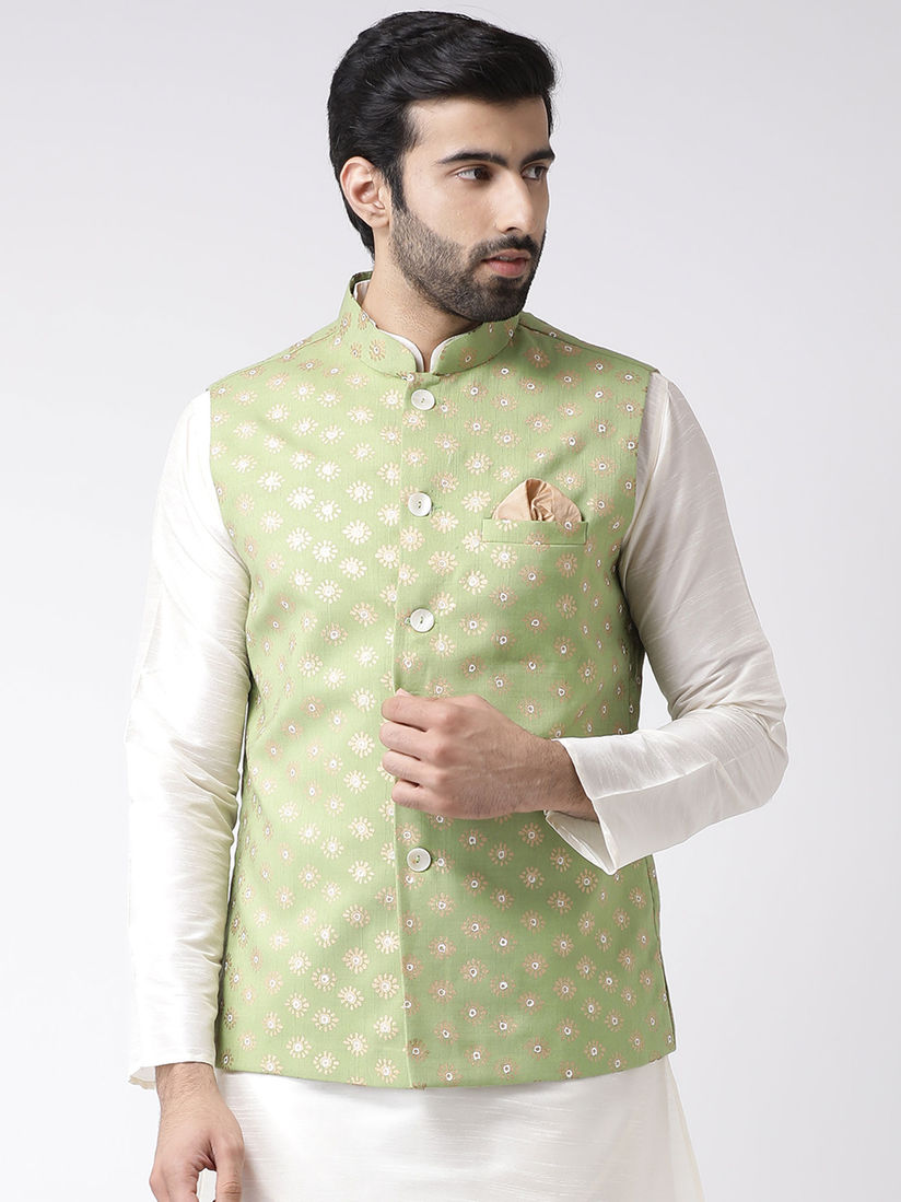 light green nehru jacket