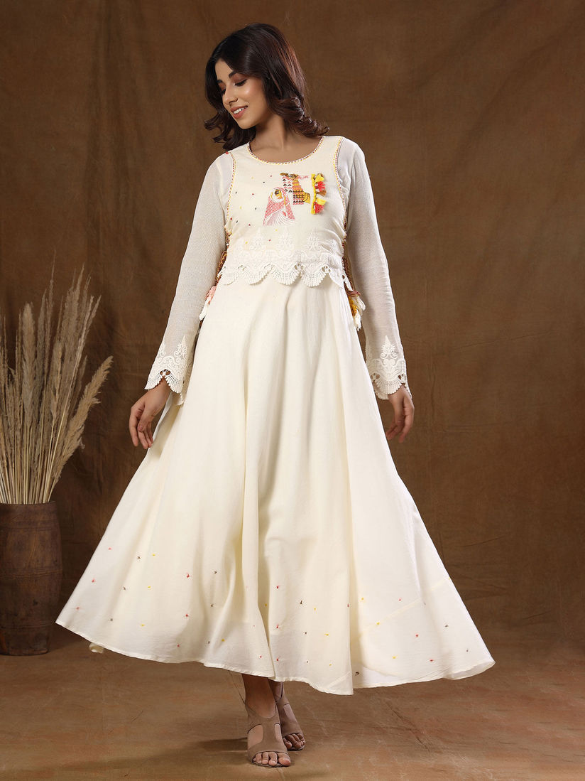 thread embroidery dresses