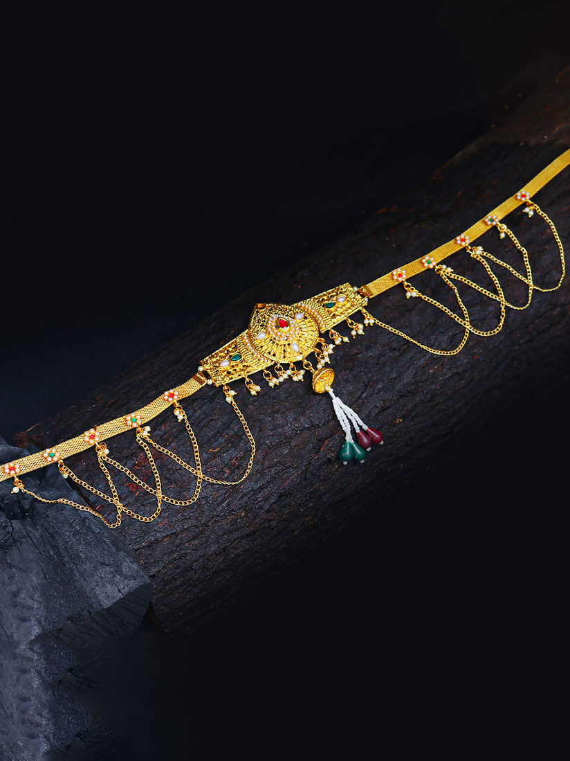 Sukkhi Body Chains Buy Sukkhi Alluring Pearl Gold Plated Kamarband Online Nykaa Fashion This video is surely gonna help you to choose gold chain from the trending kamarband design either. sukkhi alluring pearl gold plated kamarband