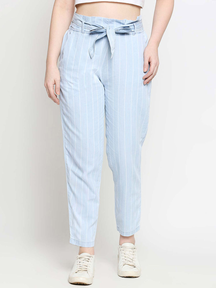 Light blue paperbag pants clearance