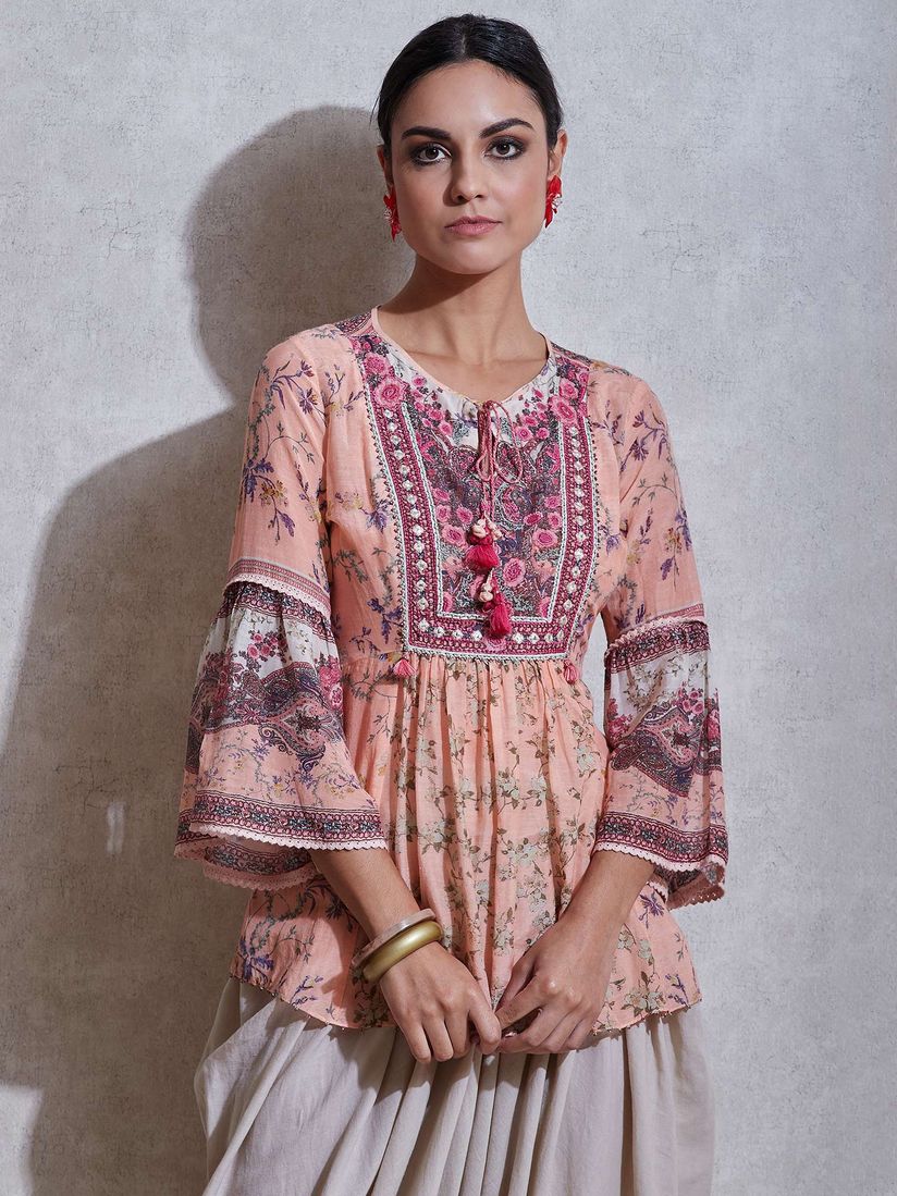 Ritu Kumar Kurtis Kurtas And Tunics Buy Ritu Kumar Pink Floral Print Short Kurti Online Nykaa Fashion Latest collection, free shipping & cash on delivery available. ritu kumar pink floral print short kurti