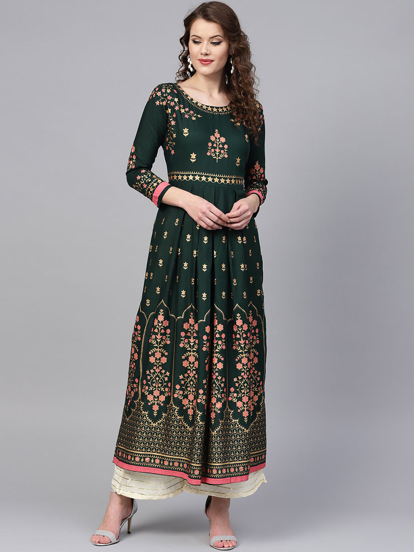 anarkali printed kurta