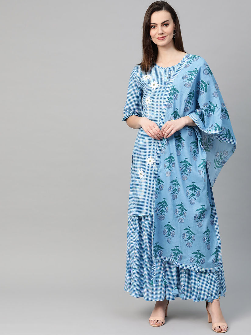 Ishin blue kurta set Clearance