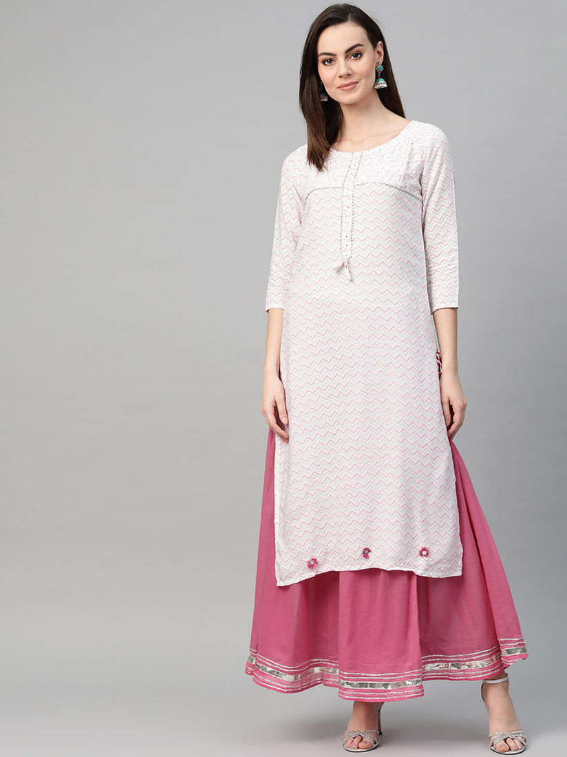 Cotton kurta sharara set clearance