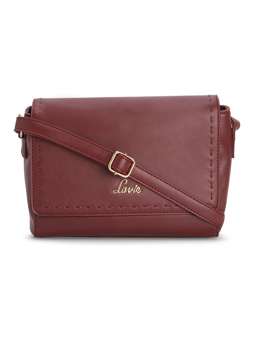 lavie maroon handbag