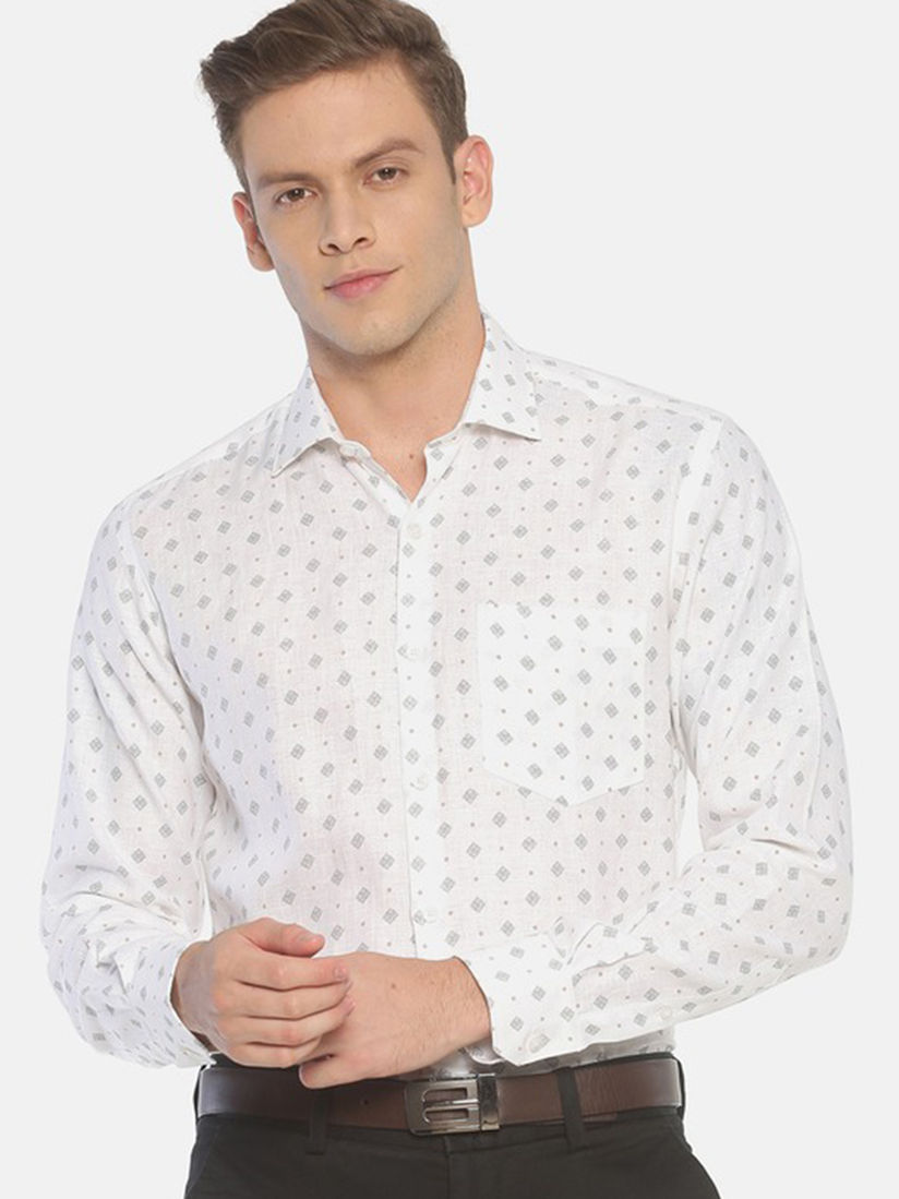 White linen shirts online clearance