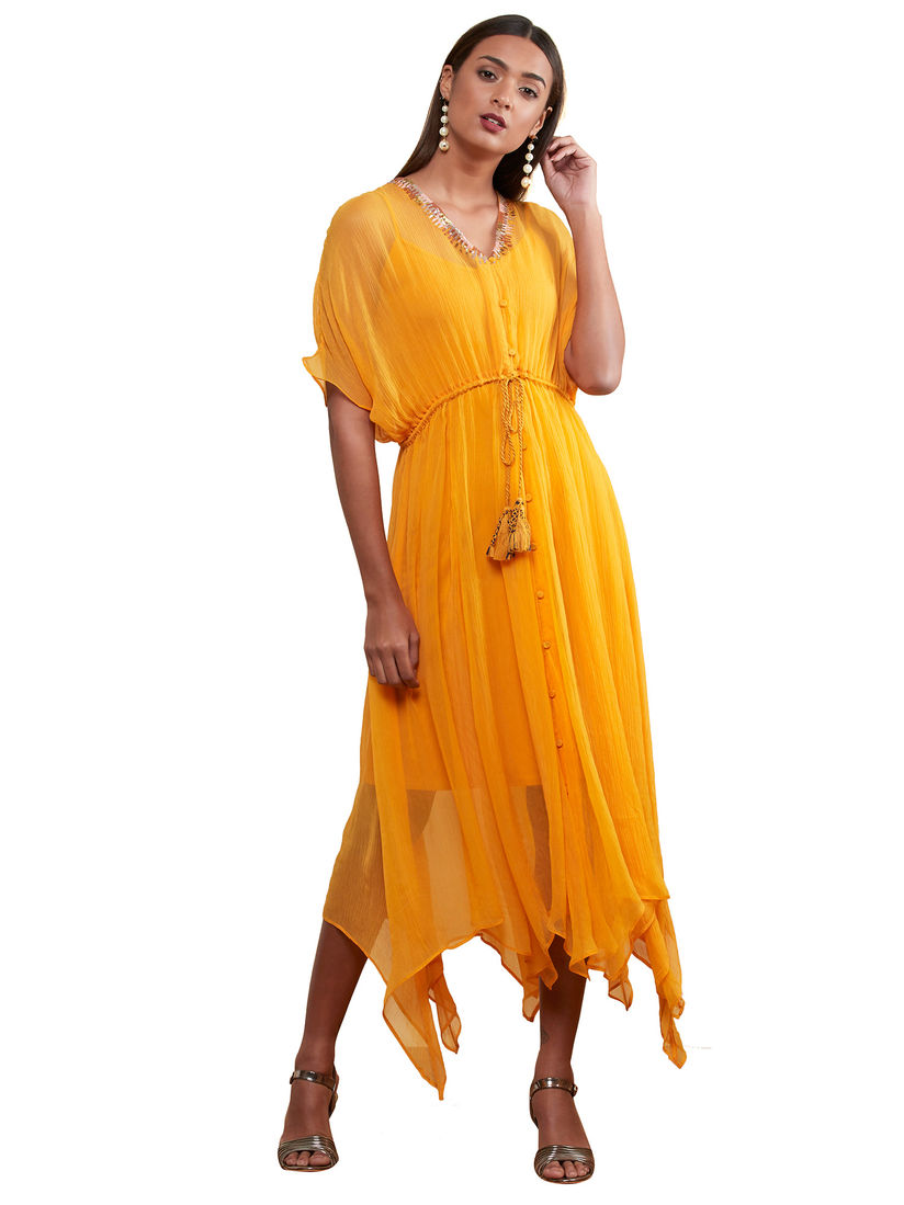 Label ritu kumar mustard dress Clearance