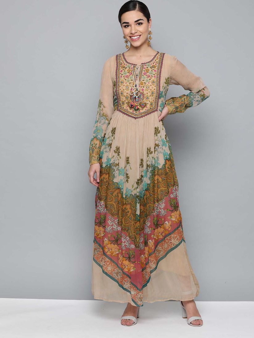 Label Ritu Kumar Dresses Buy Label Ritu Kumar Beige Printed Maxi Dresses Online Nykaa Fashion Order now and avail great offers , cash on delivery, easy returns and exchange.