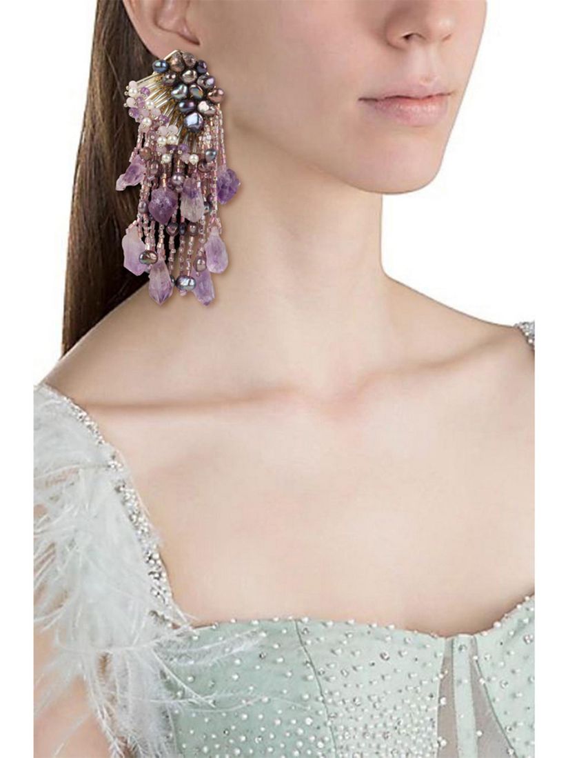 Earrings for purple dress clearance