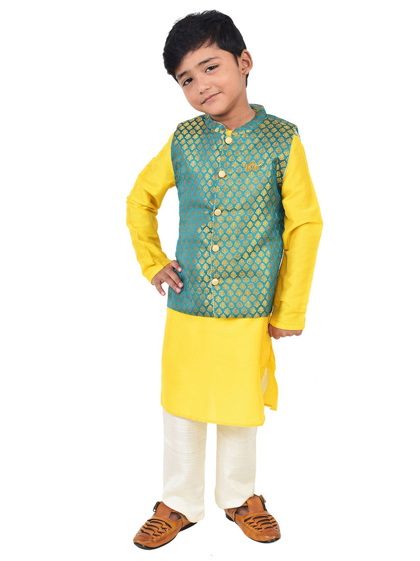Boys kurta pajama with jacket clearance