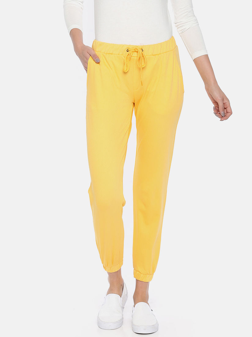 Bright yellow joggers clearance