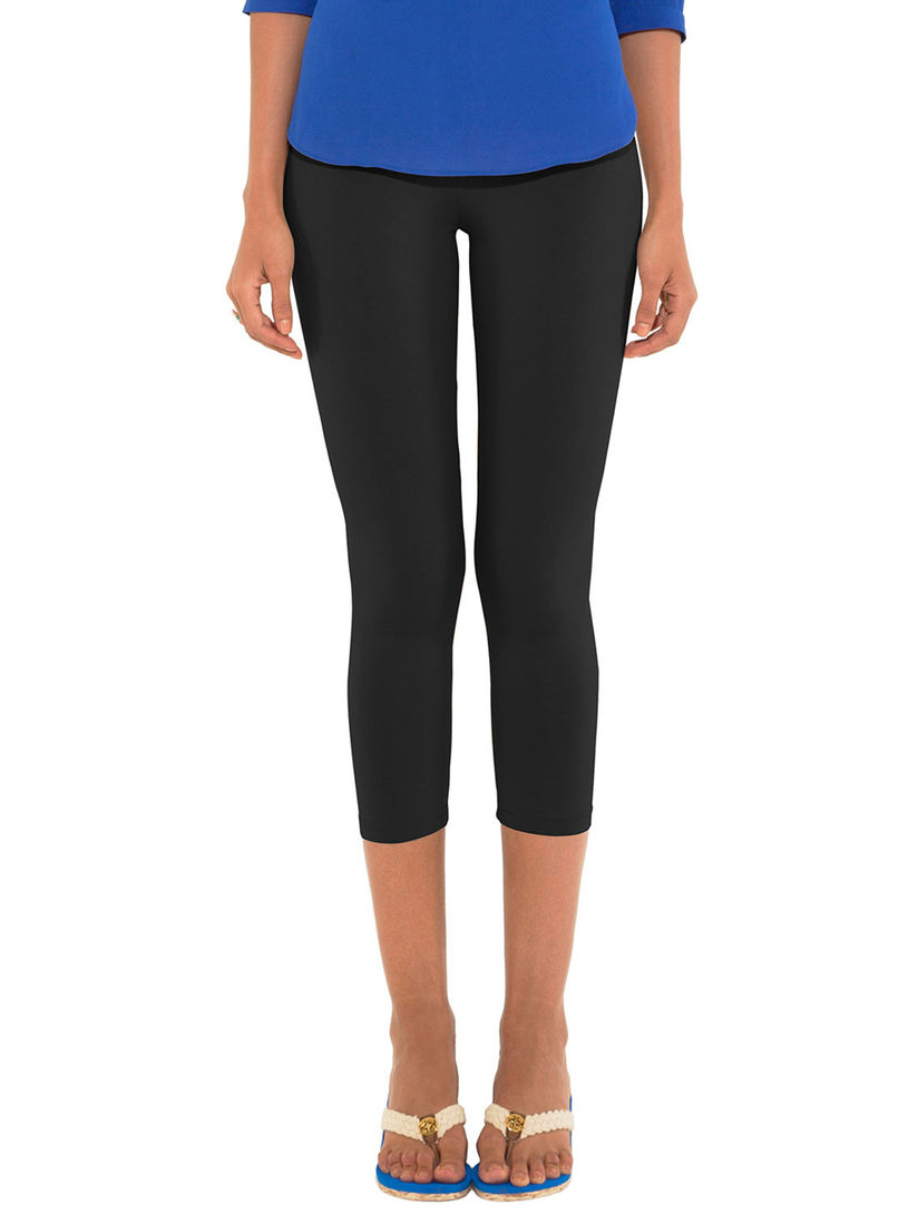 Go colors black ankle length leggings clearance