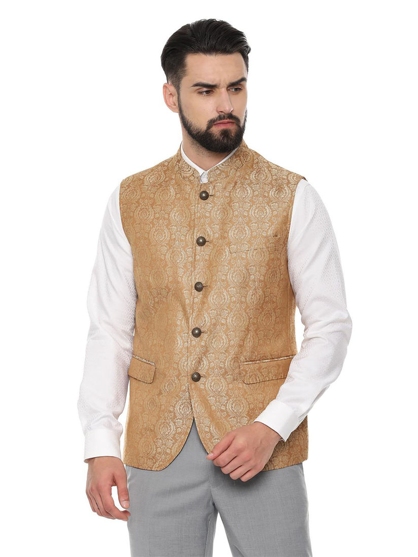 khaki nehru jacket