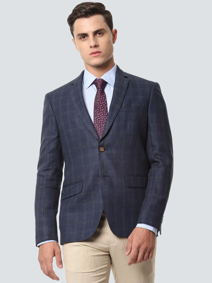 louis philippe check blazer