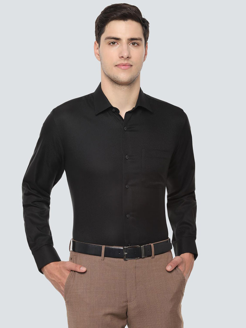 Louis Philippe Topwear Buy Louis Philippe Black Long Sleeves Formal Shirt Online Nykaa Fashion