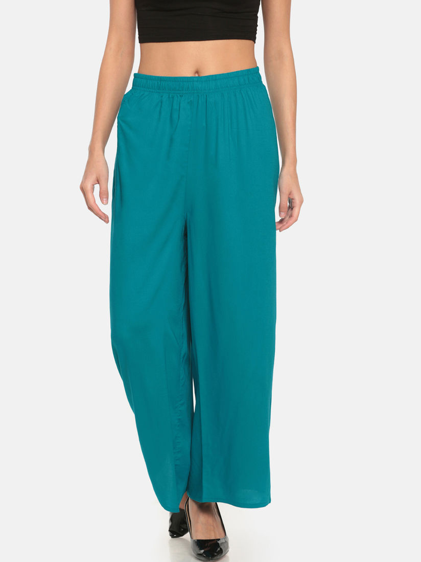 go colors flared palazzo