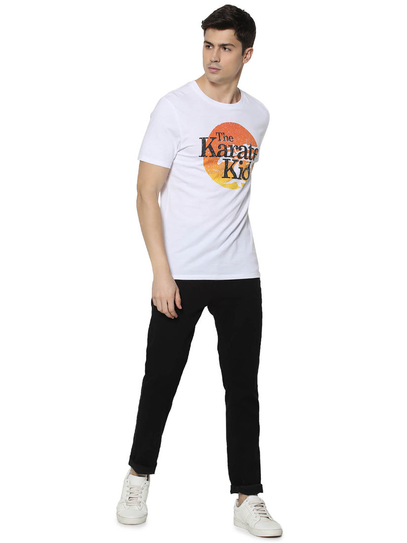 Buy Celio White Printed T-Shirt 