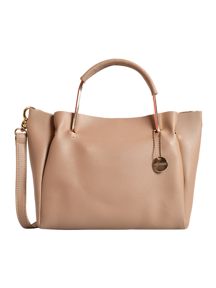 lino perros beige handbag