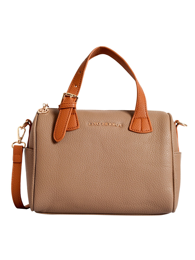 lino perros beige handbag