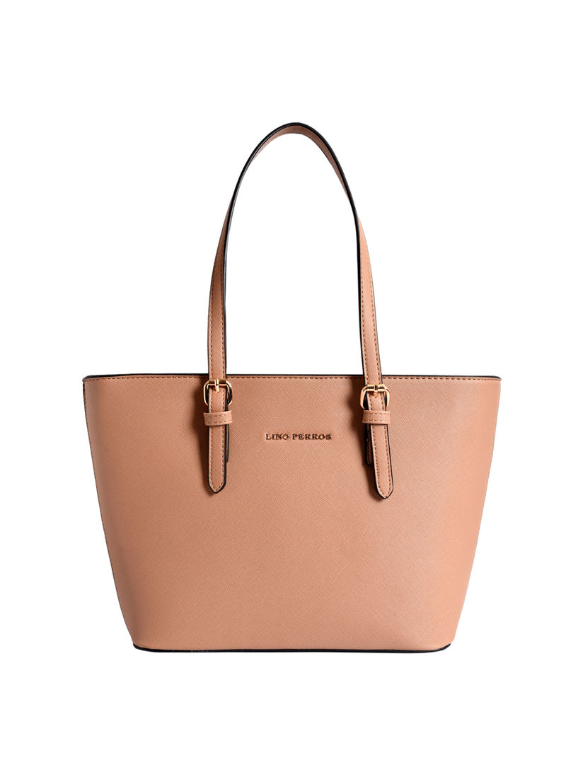 lino perros beige handbag