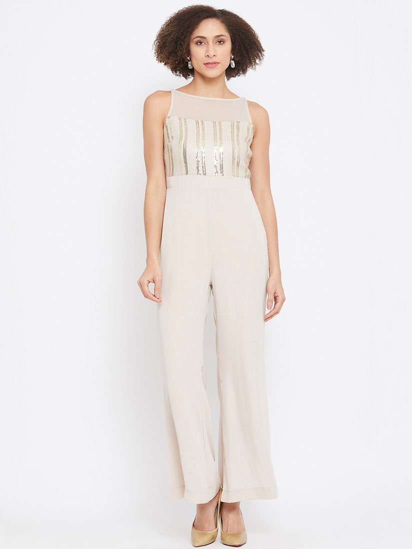 Beige color jumpsuit Clearance
